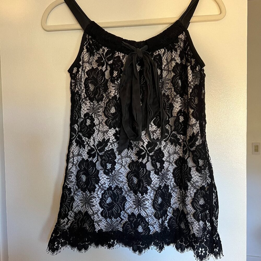 Karen Kane Black Lace Top size Small